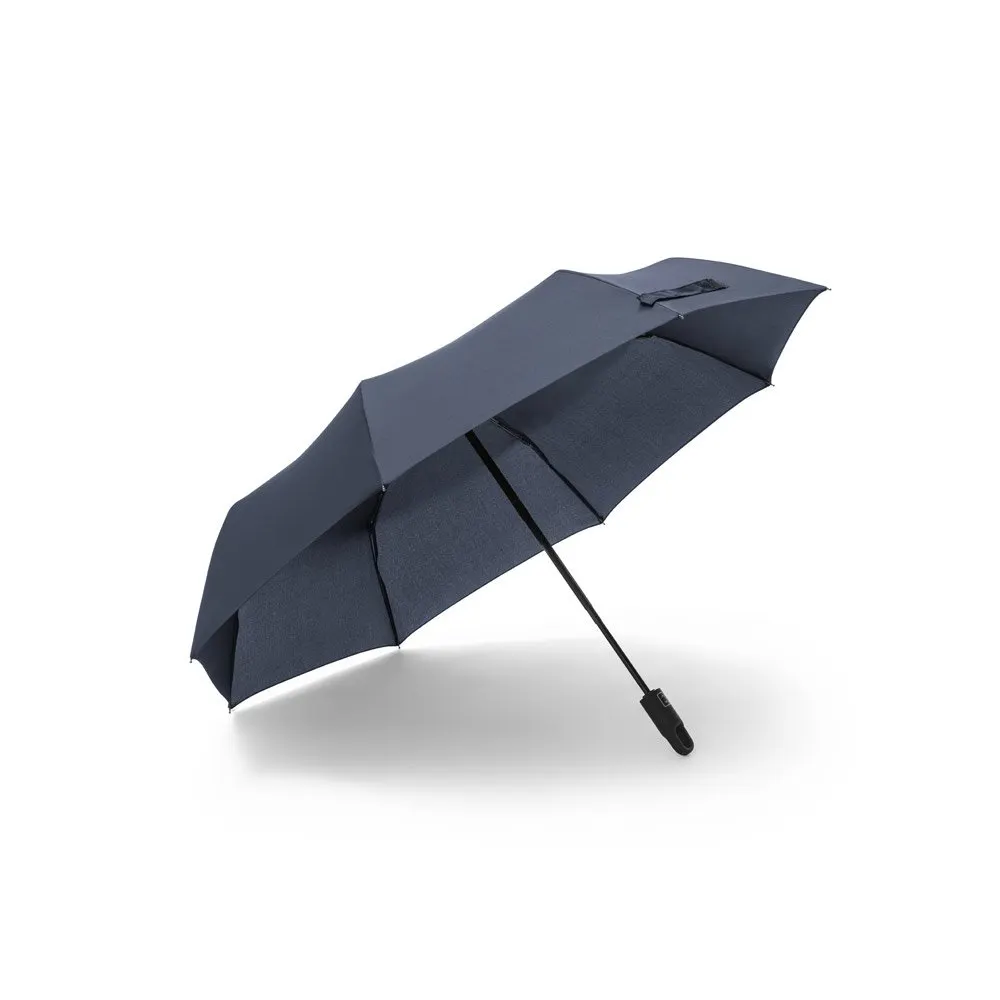 Guarda-chuva dobrável de 23” em 100% poliéster reciclado pongee 190T (100% rPET) com abertura e fecho automático