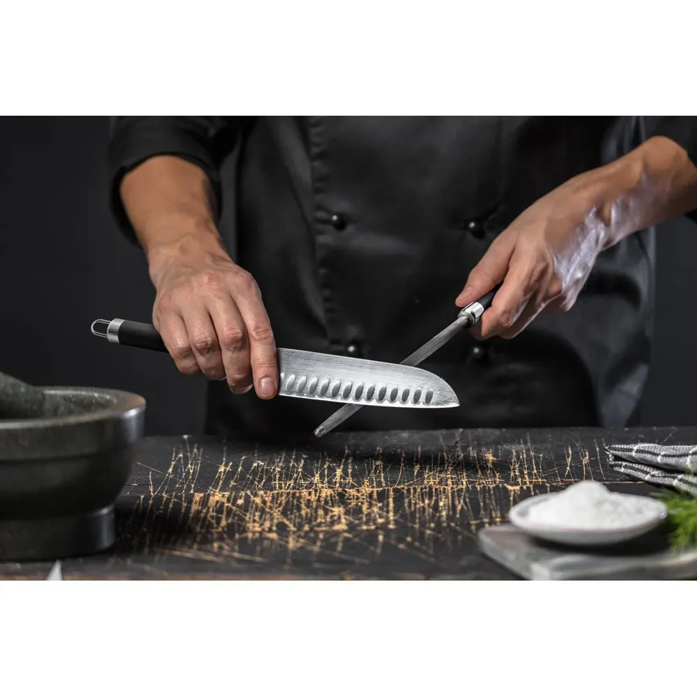 Kit churrasco em estojo de alumínio com 5 utensílios em aço inox e alumínio