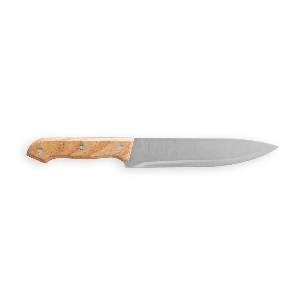 Kit churrasco em estojo de PU e 210D com tábua em bambu e 7 utensílios em aço inox e madeira de seringueira