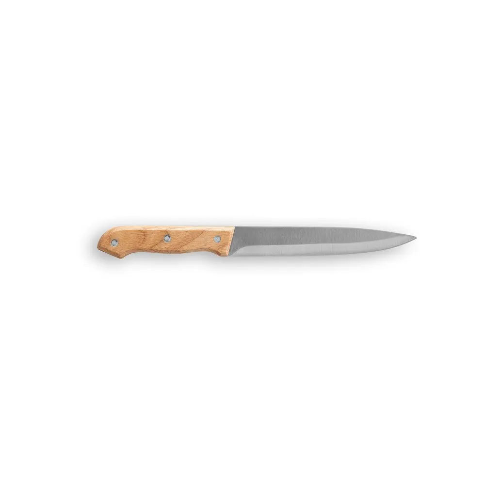 Kit churrasco em estojo de PU e 210D com tábua em bambu e 7 utensílios em aço inox e madeira de seringueira