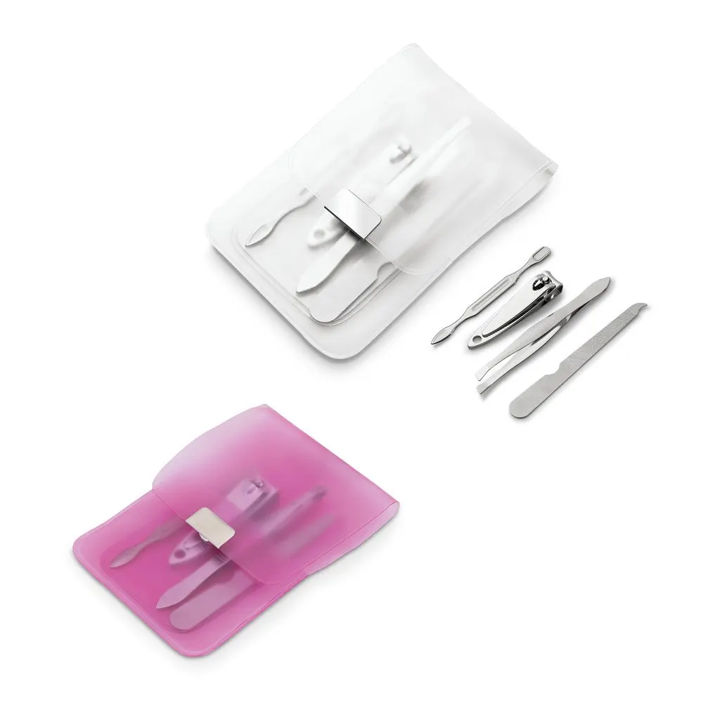 Kit de manicure de 4 peças para manicure em bolsa de PVC