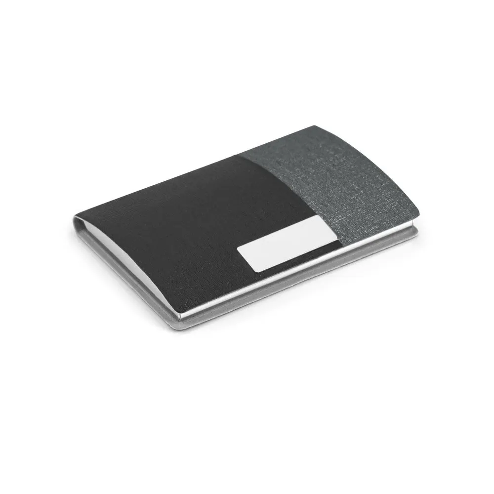 Kit de porta cartões e chaveiro em c.sintético e metal