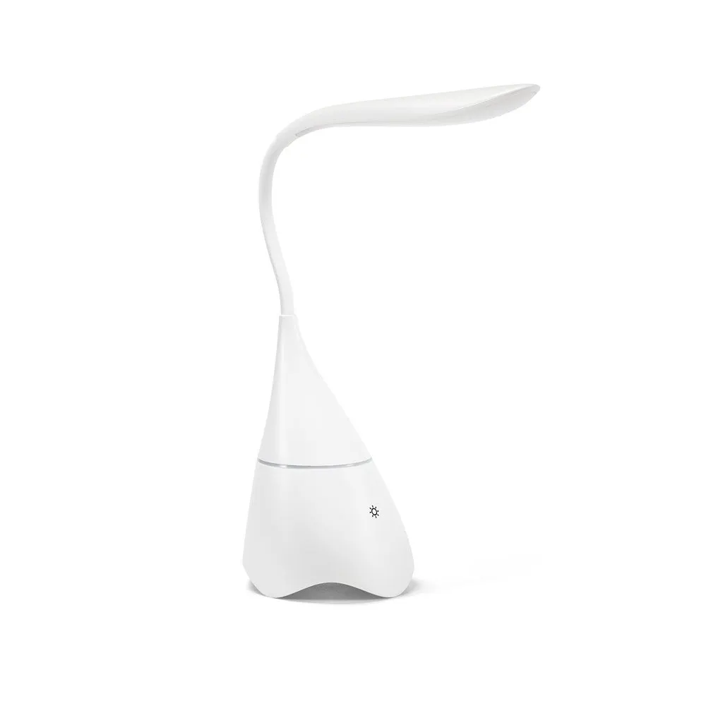 Luminária de mesa com caixa de som em ABS e 18 LEDs de alto brilho