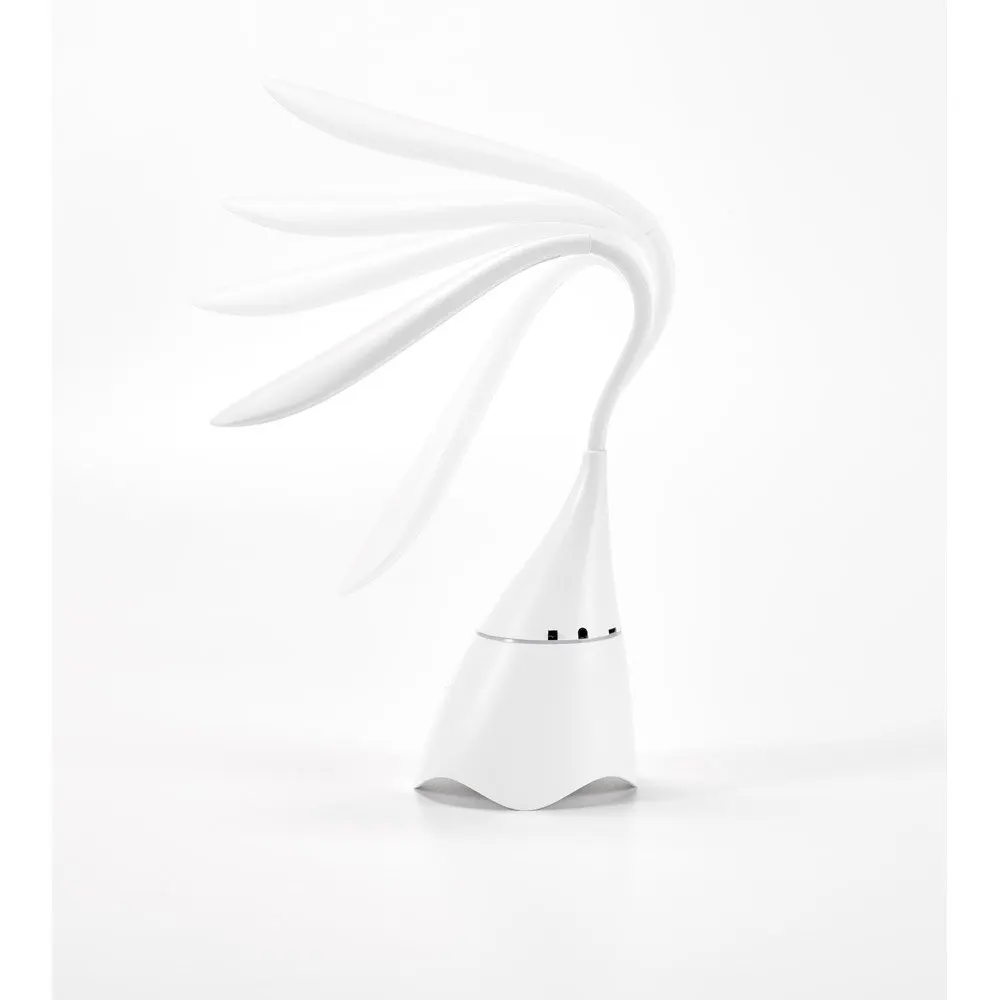 Luminária de mesa com caixa de som em ABS e 18 LEDs de alto brilho