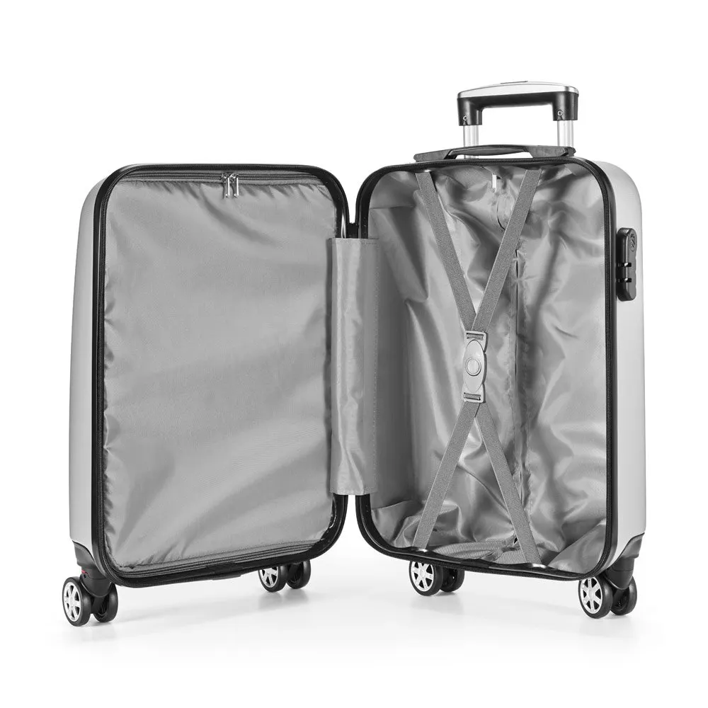 Mala de viagem executivo em ABS com interior forrado 37 L
