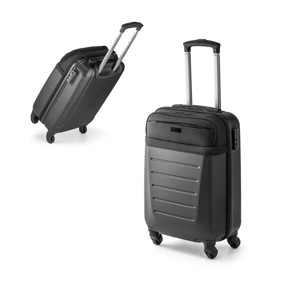 Mala de viagem executivo em ABS e 600D com 4 rodas duplas giratórias 33 L
