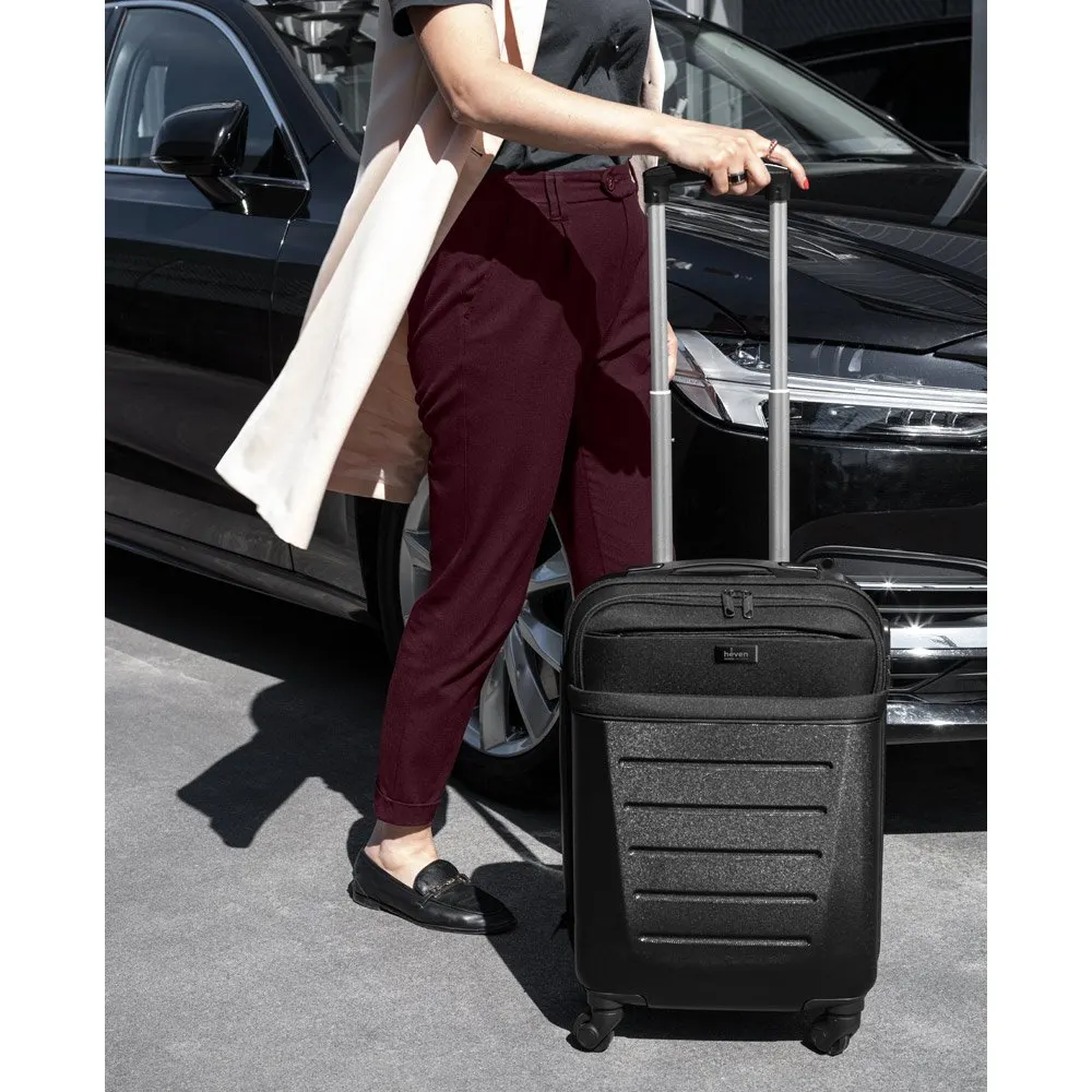 Mala de viagem executivo em ABS e 600D com 4 rodas duplas giratórias 33 L