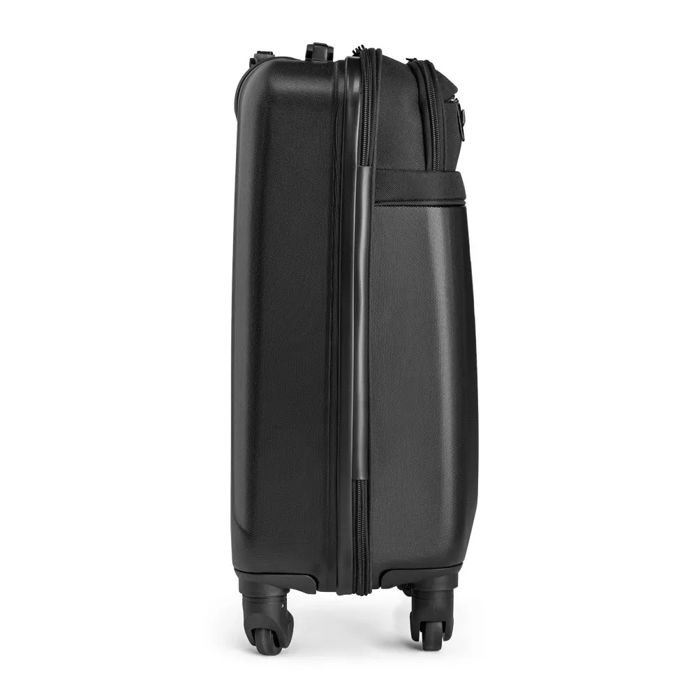 Mala de viagem executivo em ABS e 600D com 4 rodas duplas giratórias 33 L
