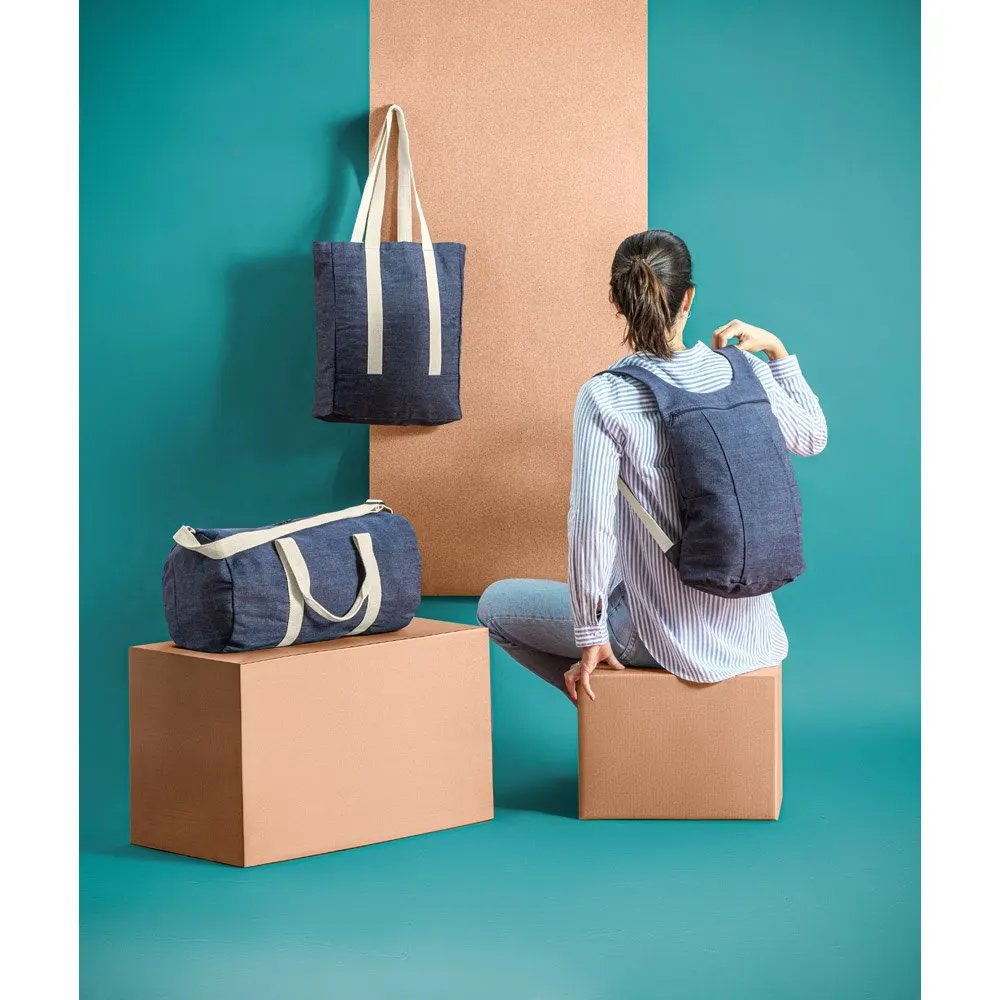 Mochila casual em denim reciclado (300 g/m²)