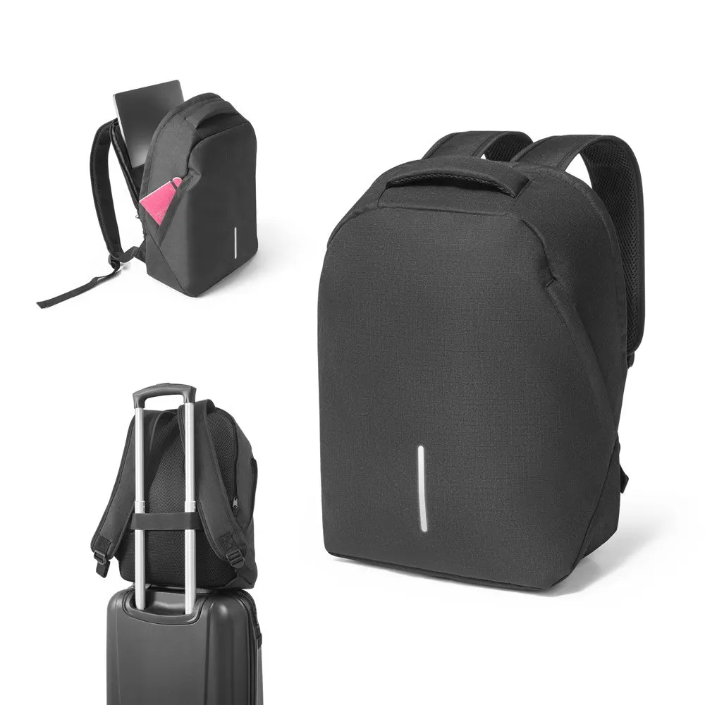 Mochila com sistema antiroubo para notebook 15’6″ em 600D e ripstop 17 L