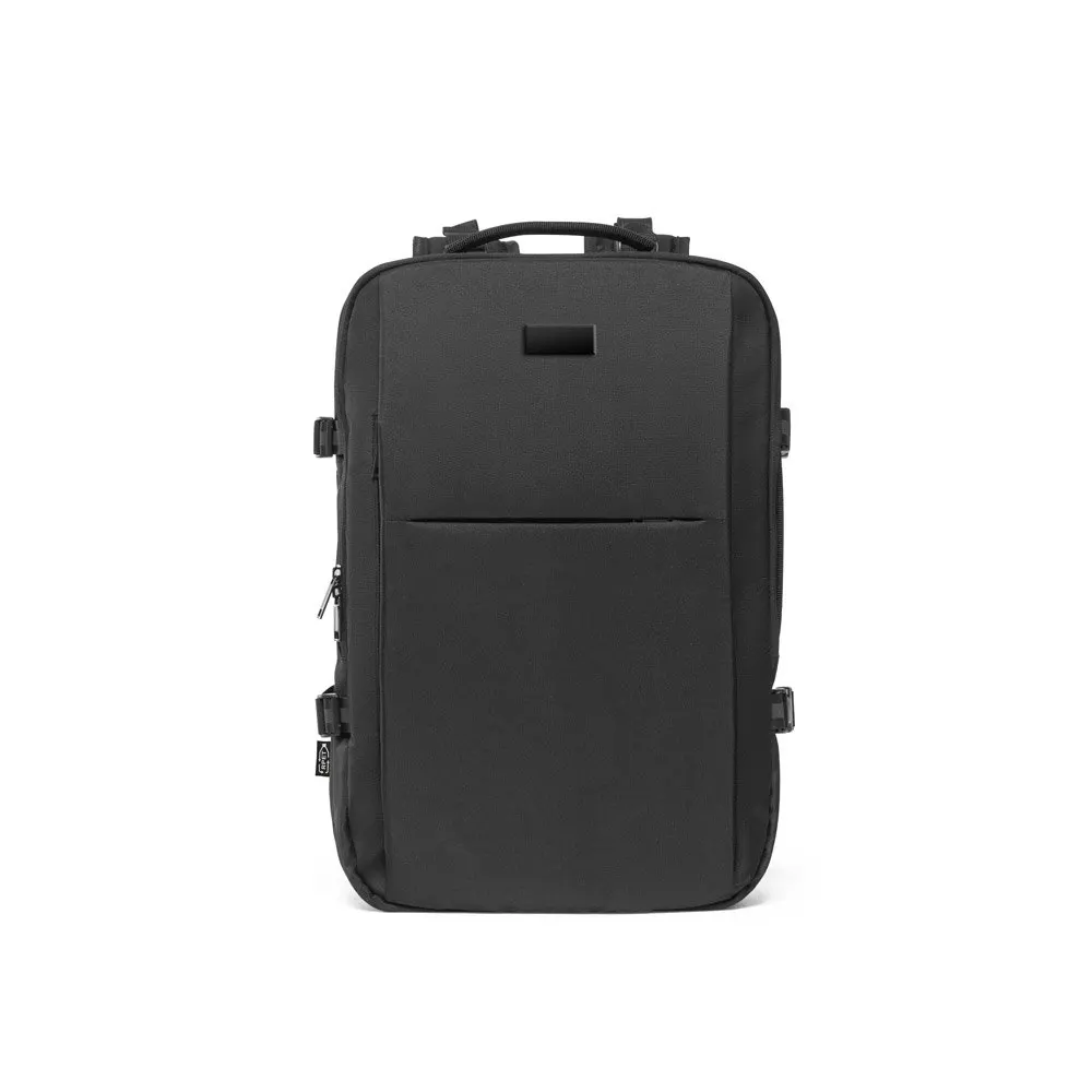 Mochila de viagem em poliéster reciclado 600D de alta densidade, com bolso para notebook 17’3″ e placa para gravação 29 L