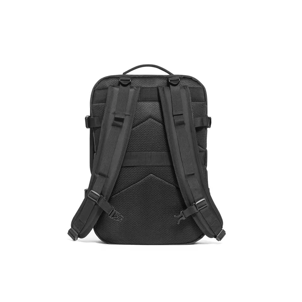 Mochila de viagem em poliéster reciclado 600D de alta densidade, com bolso para notebook 17’3″ e placa para gravação 29 L