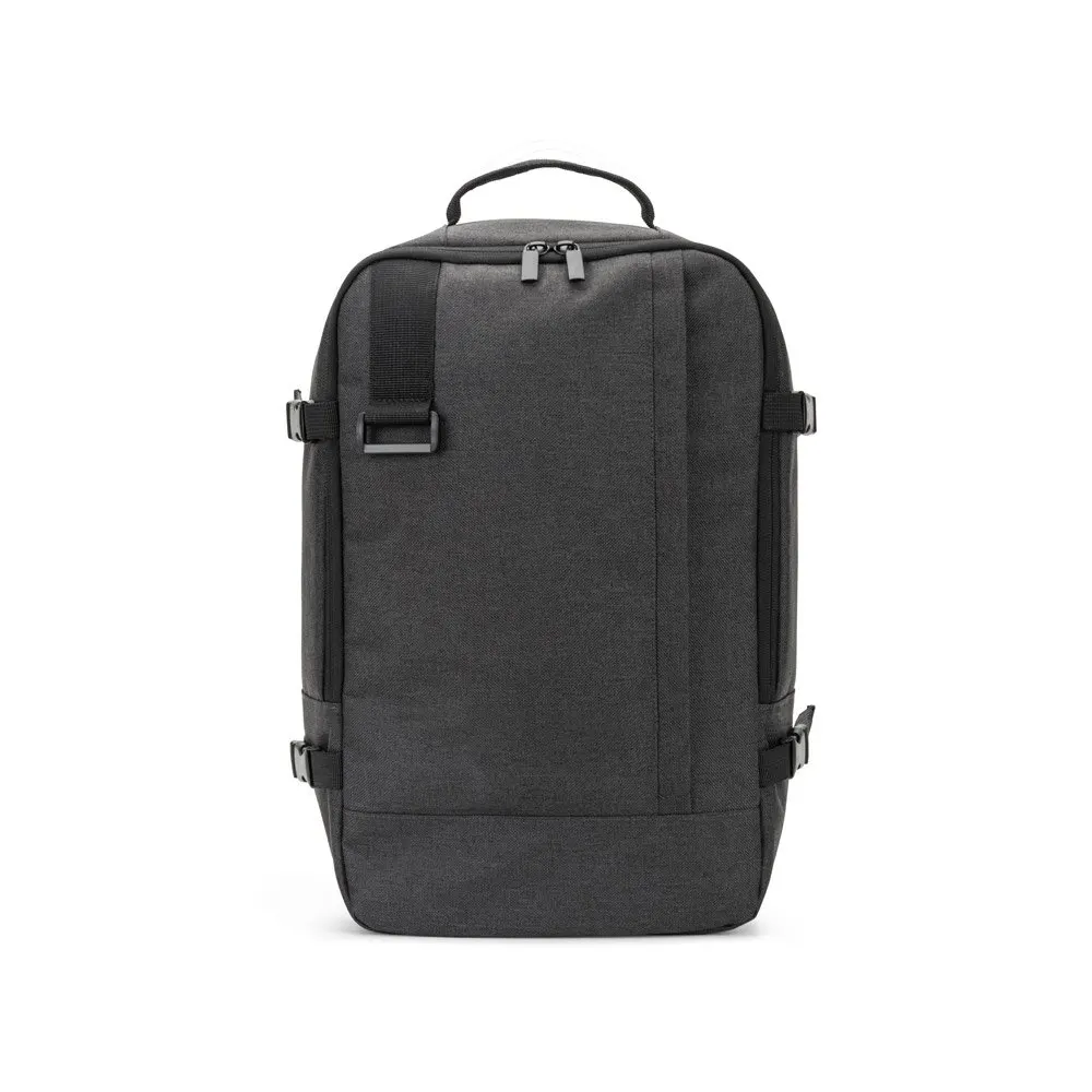 Mochila desenvolvida para cumprir as dimensões exigidas pelas companhias aéreas em poliéster reciclado 600D de alta densidade com acabamento repelente à água 20 L