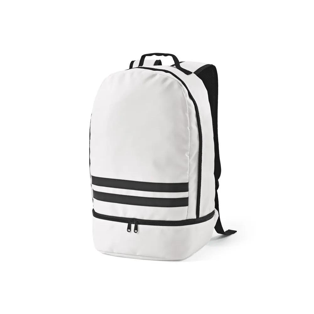 Mochila em poliéster reciclado 290T e sarja com compartimento para sapatos 25 L