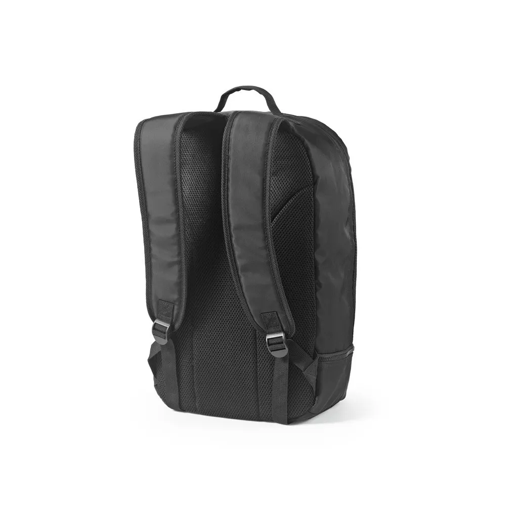 Mochila em poliéster reciclado 290T e sarja com compartimento para sapatos 25 L