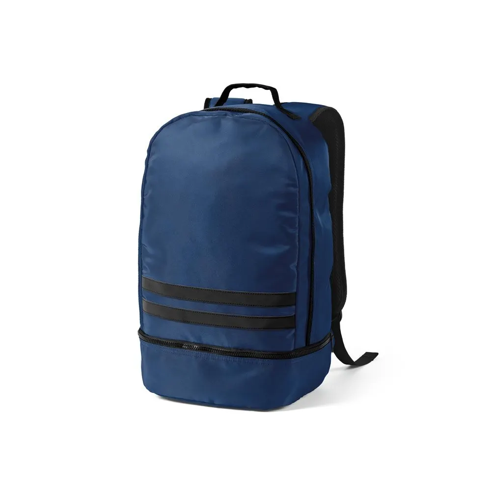Mochila em poliéster reciclado 290T e sarja com compartimento para sapatos 25 L