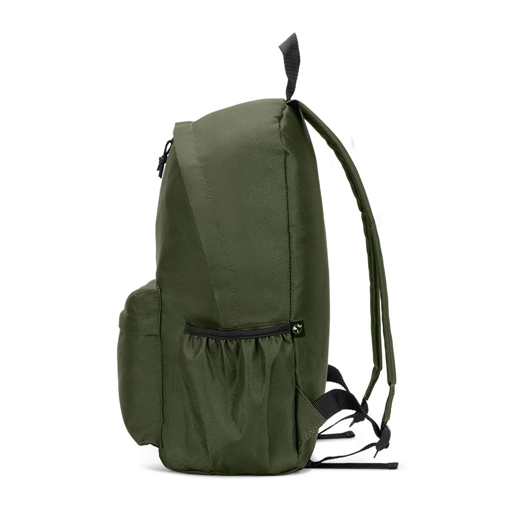 Mochila em poliéster reciclado 600D com bolso frontal espaçoso 18 L