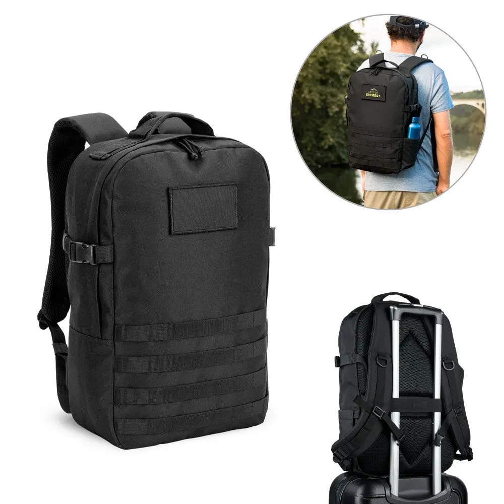 Mochila estilo militar em poliéster reciclado 600D, de alta densidade, com bolso para notebook 17’3″ 21 L