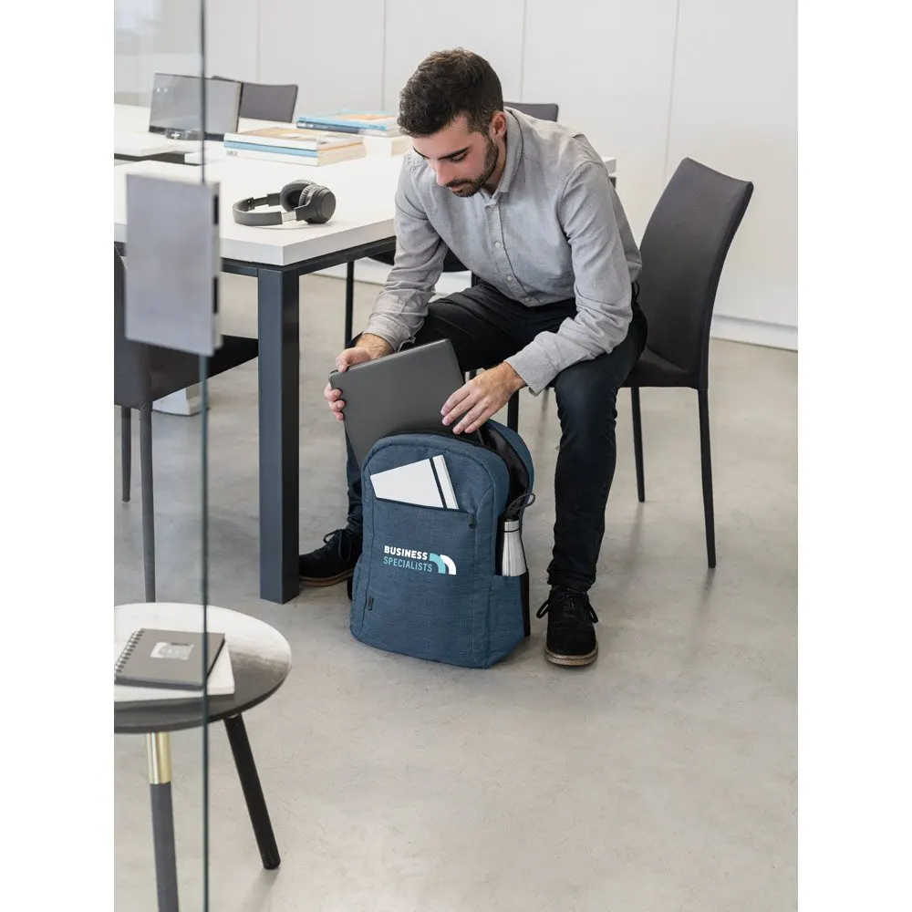 Mochila para notebook 15’6″ em poliéster reciclado 300D 18 L