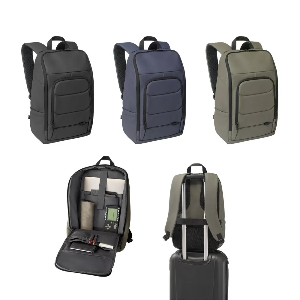 Mochila para notebook em 600D, poliéster reciclado, de alta densidade, com revestimento resistente à água 16″ 19 L