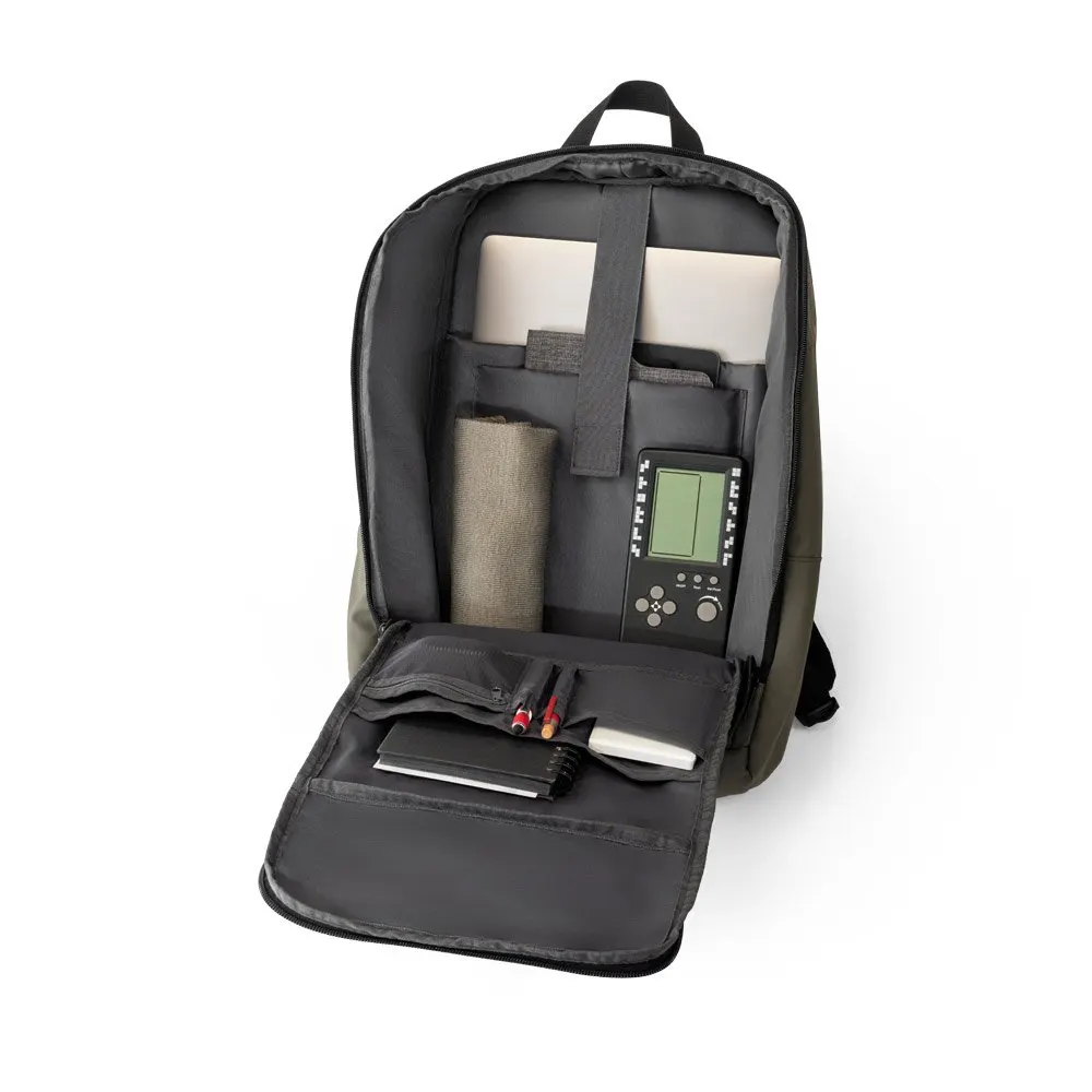 Mochila para notebook em 600D, poliéster reciclado, de alta densidade, com revestimento resistente à água 16″ 19 L