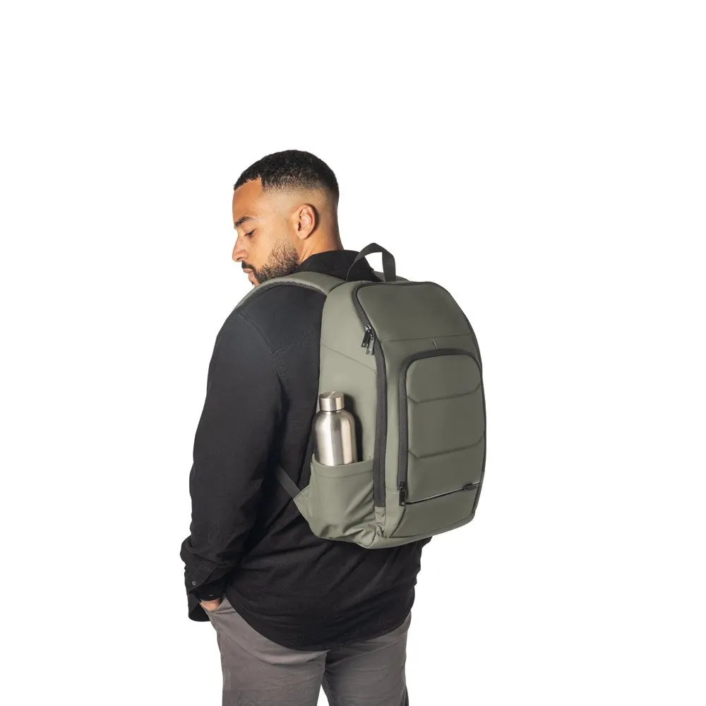 Mochila para notebook em 600D, poliéster reciclado, de alta densidade, com revestimento resistente à água 16″ 19 L