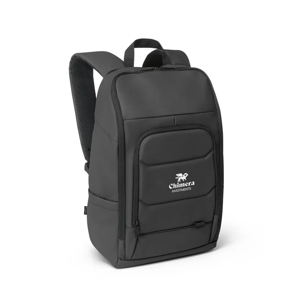 Mochila para notebook em 600D, poliéster reciclado, de alta densidade, com revestimento resistente à água 16″ 19 L