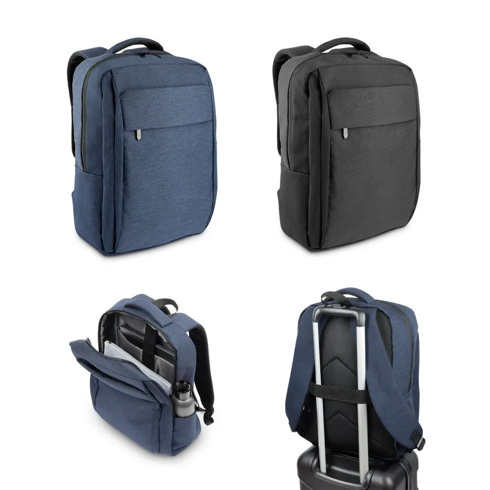 Mochila, totalmente almofadada, para notebook 15.6″ em poliéster reciclado 300D de alta densidade 18 L