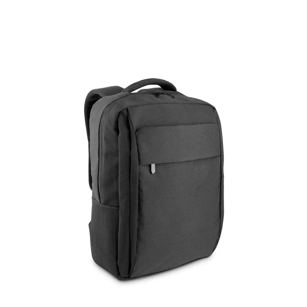 Mochila, totalmente almofadada, para notebook 15.6″ em poliéster reciclado 300D de alta densidade 18 L