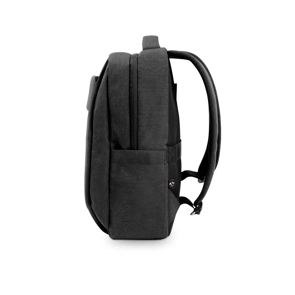 Mochila, totalmente almofadada, para notebook 15.6″ em poliéster reciclado 300D de alta densidade 18 L