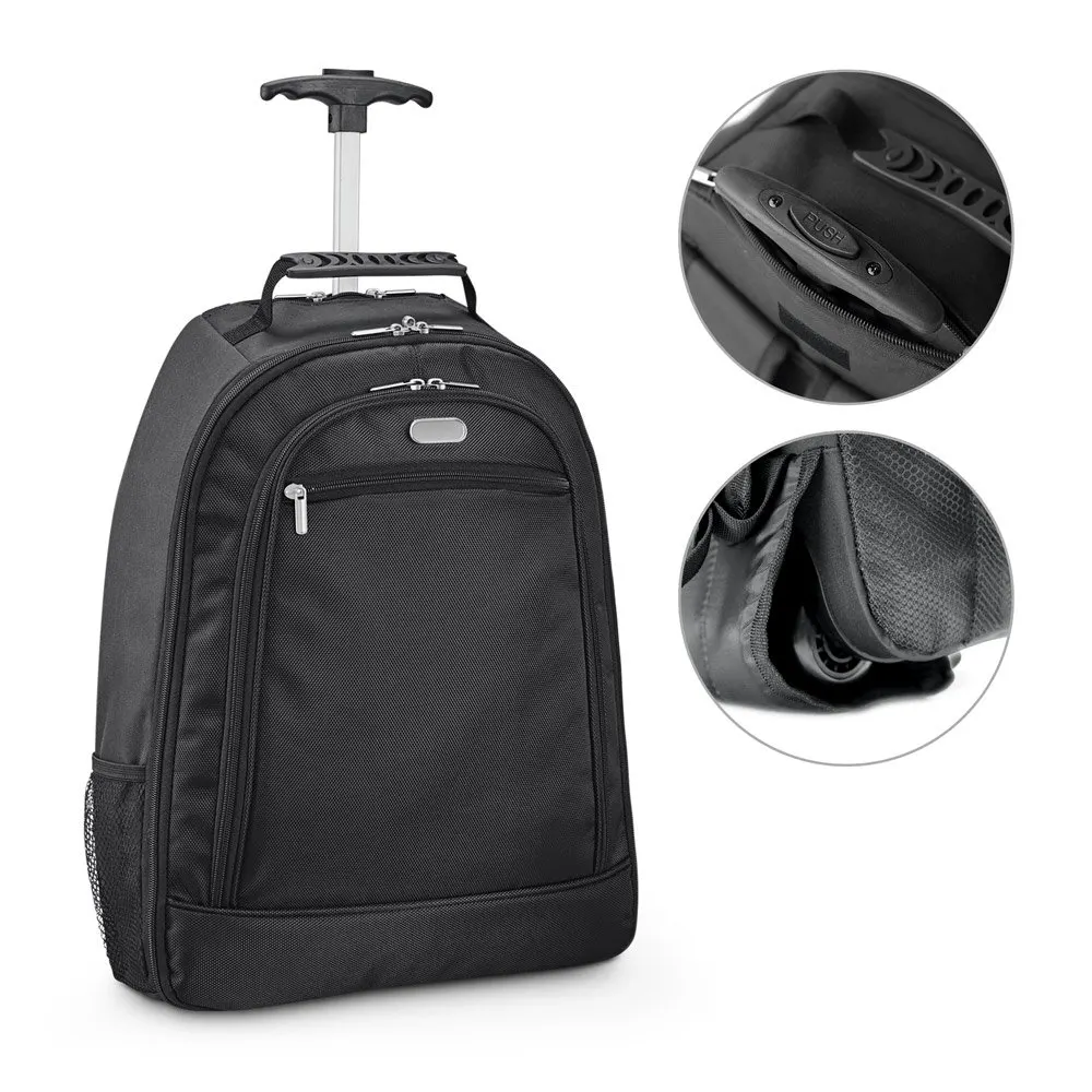 Mochila trolley para notebook 15’6” em 1680D e 300D com 2 rodas 24 L