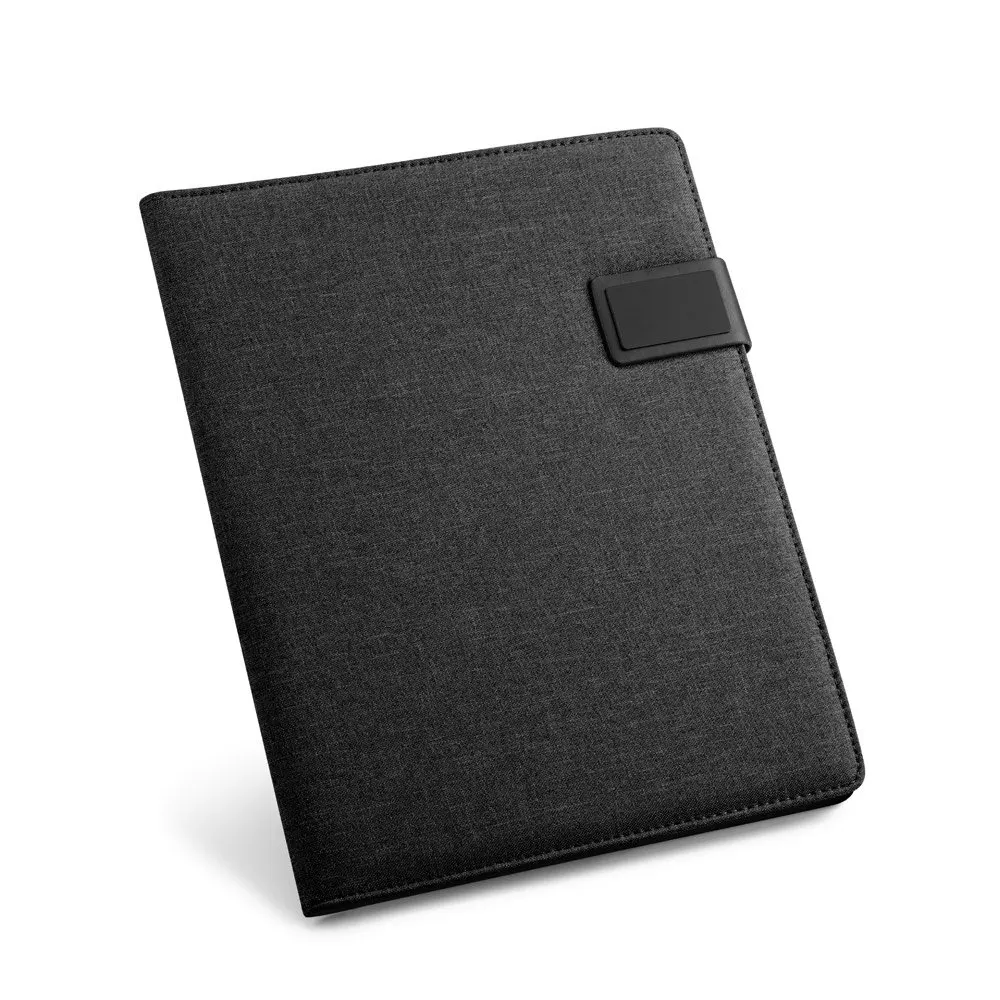 Pasta A4 em linho sintético e c.sintético com caderno de 40 páginas pautadas