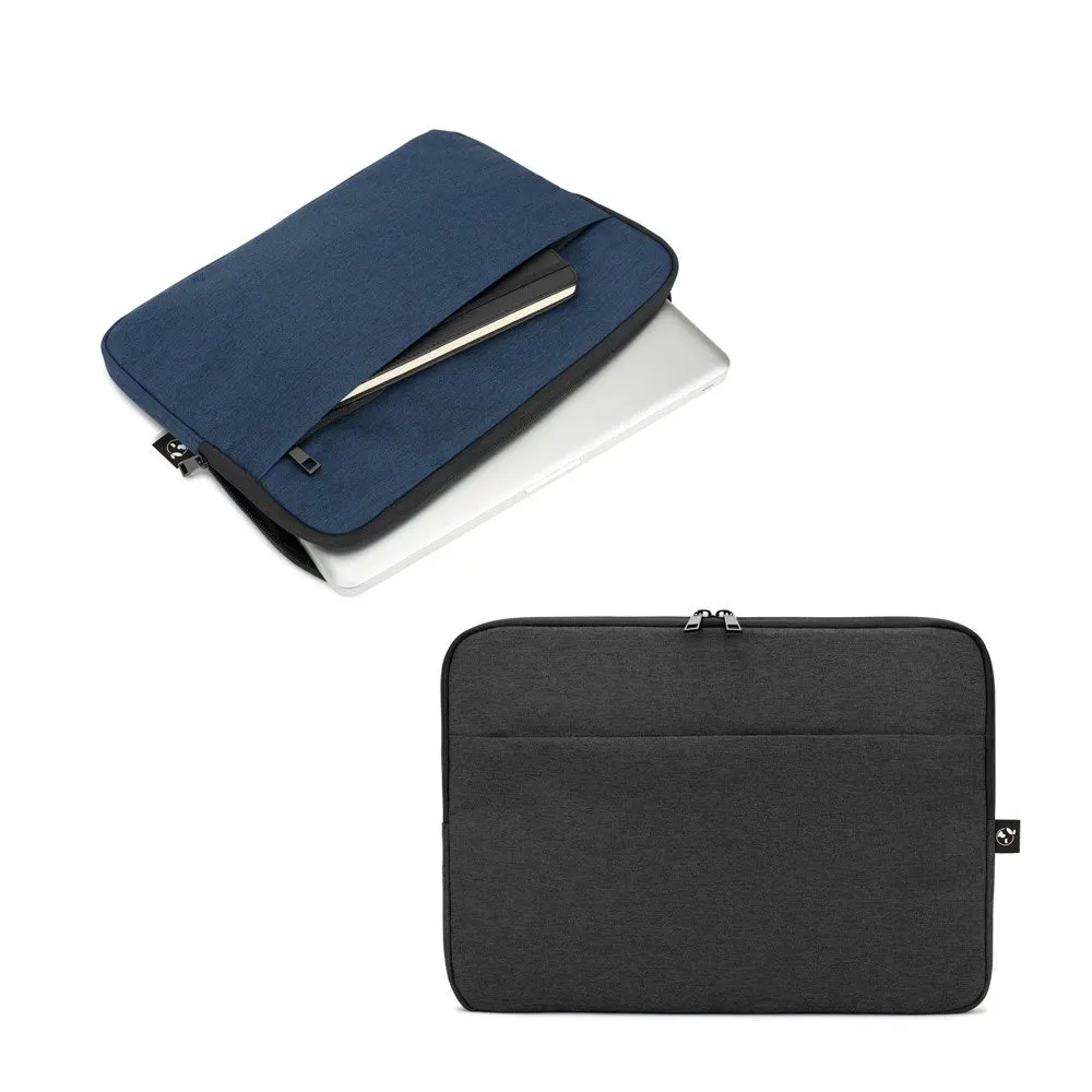 Pasta para notebook 14″ em poliéster reciclado 600D de alta densidade