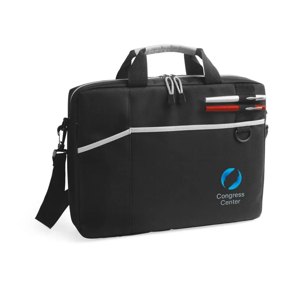 Pasta para notebook 15’6” em 600D com interior forrado e almofadado
