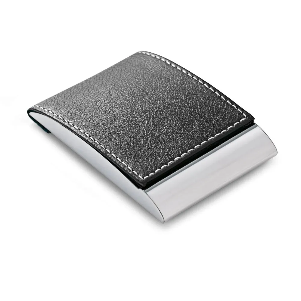 Porta cartões em metal e c.sintético