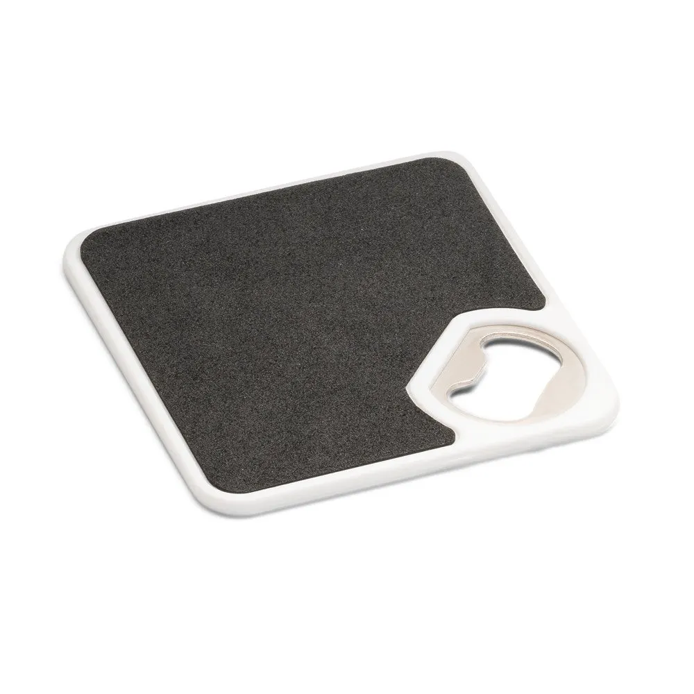 Porta copos em ABS com abridor de garrafas