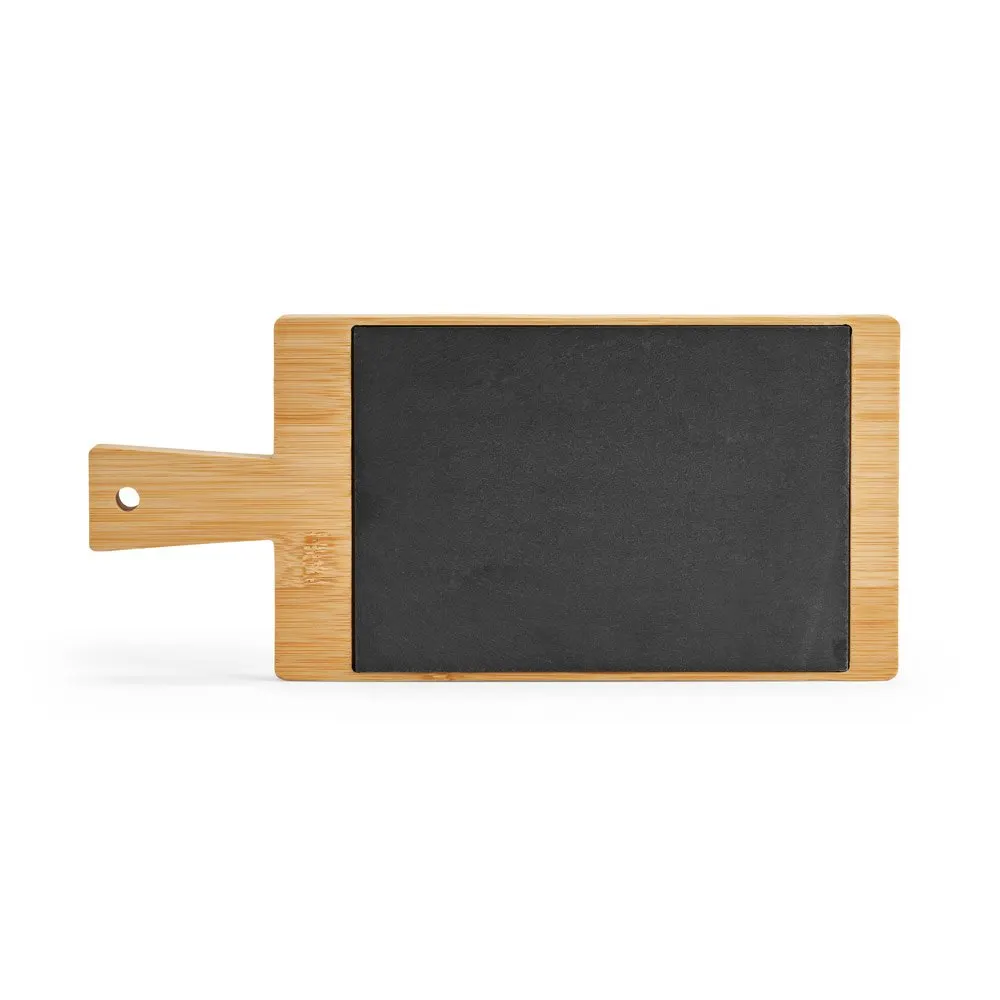 Quadro com ardósia em bambu e 2 gizes inclusos