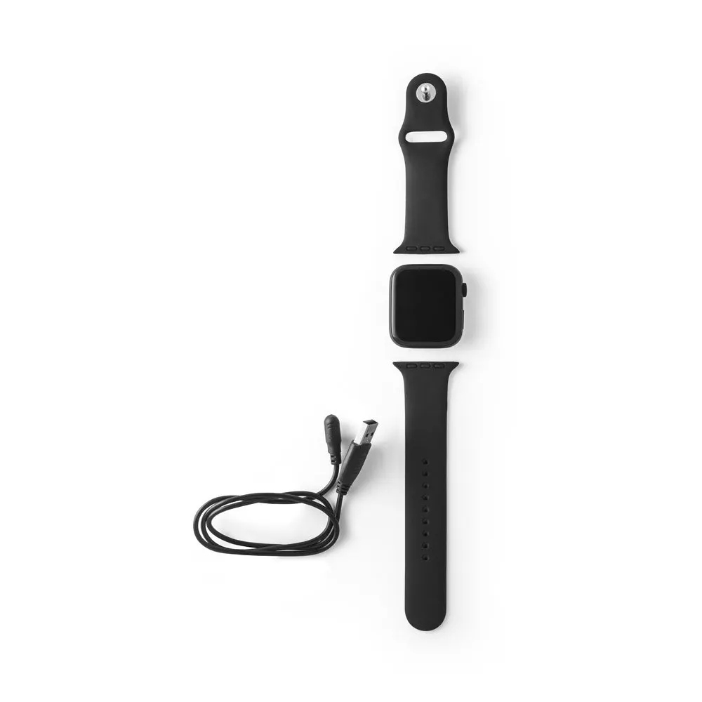 Relógio inteligente com tela IPS de 1’85 polegadas com bracelete em silicone e à prova de salpicos de água com IPX4
