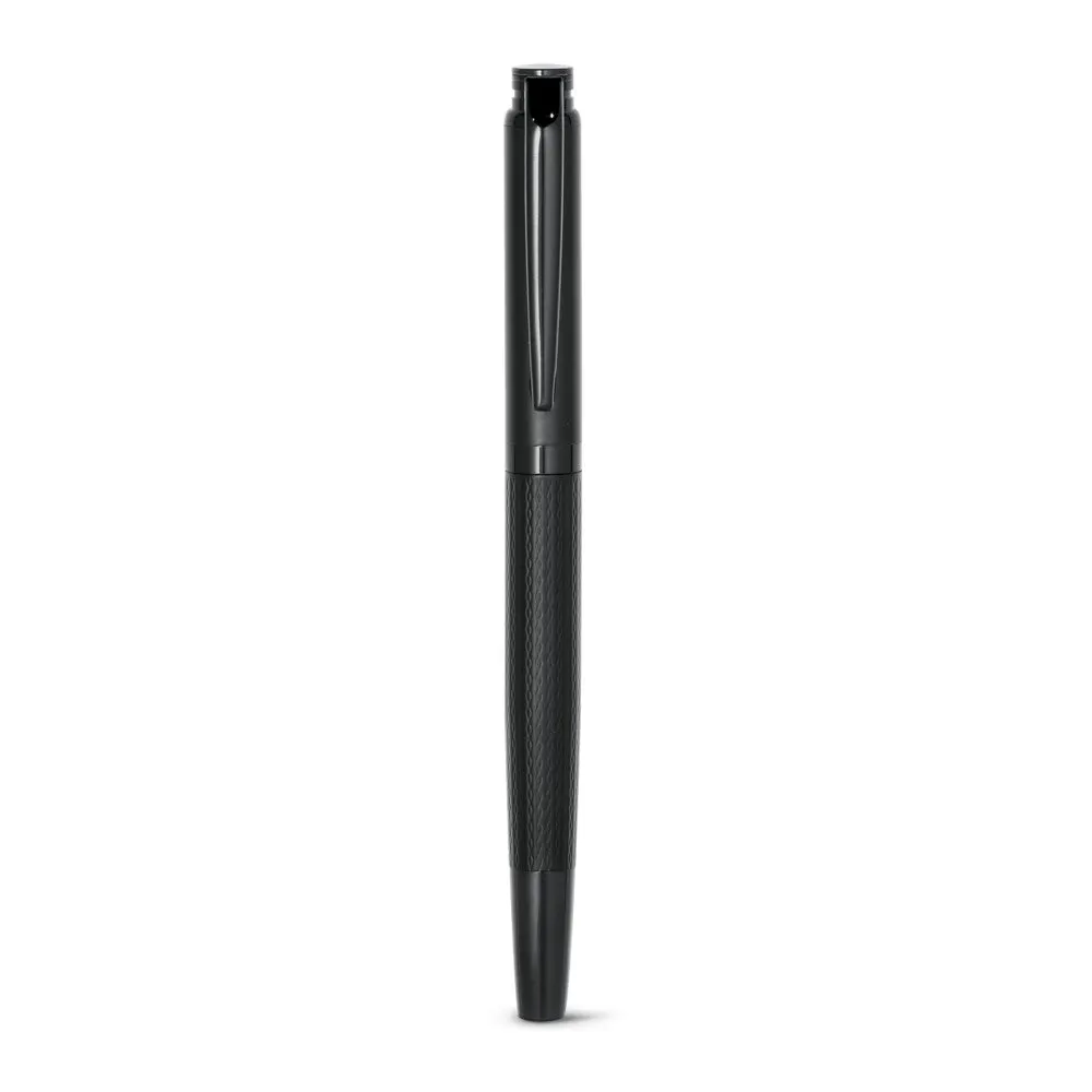 Roller em metal com escrita em preto