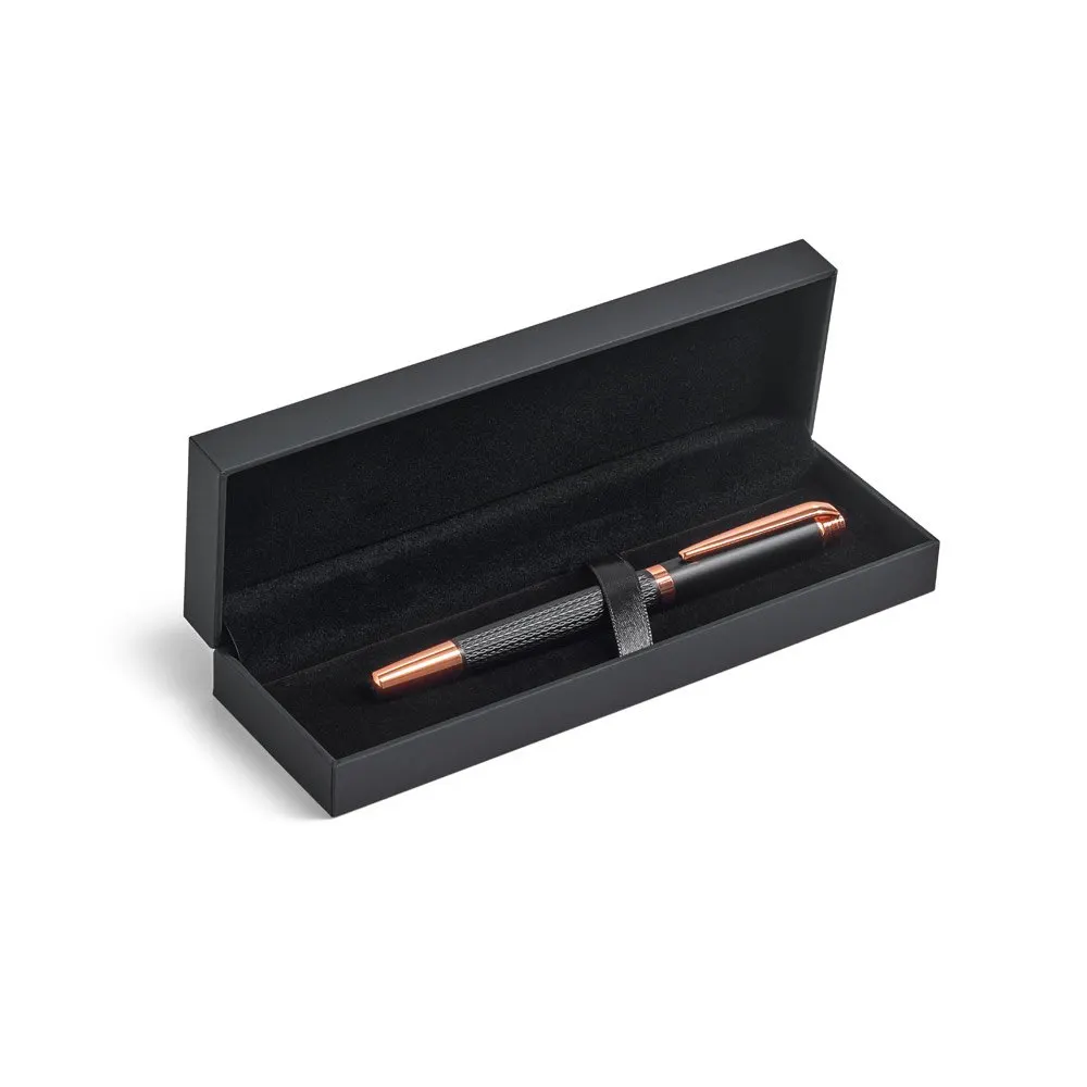 Roller em metal com escrita em preto