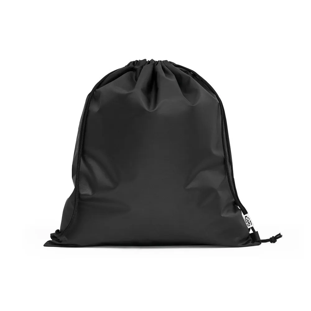 Saco tipo mochila em poliéster reciclado 190T com alças