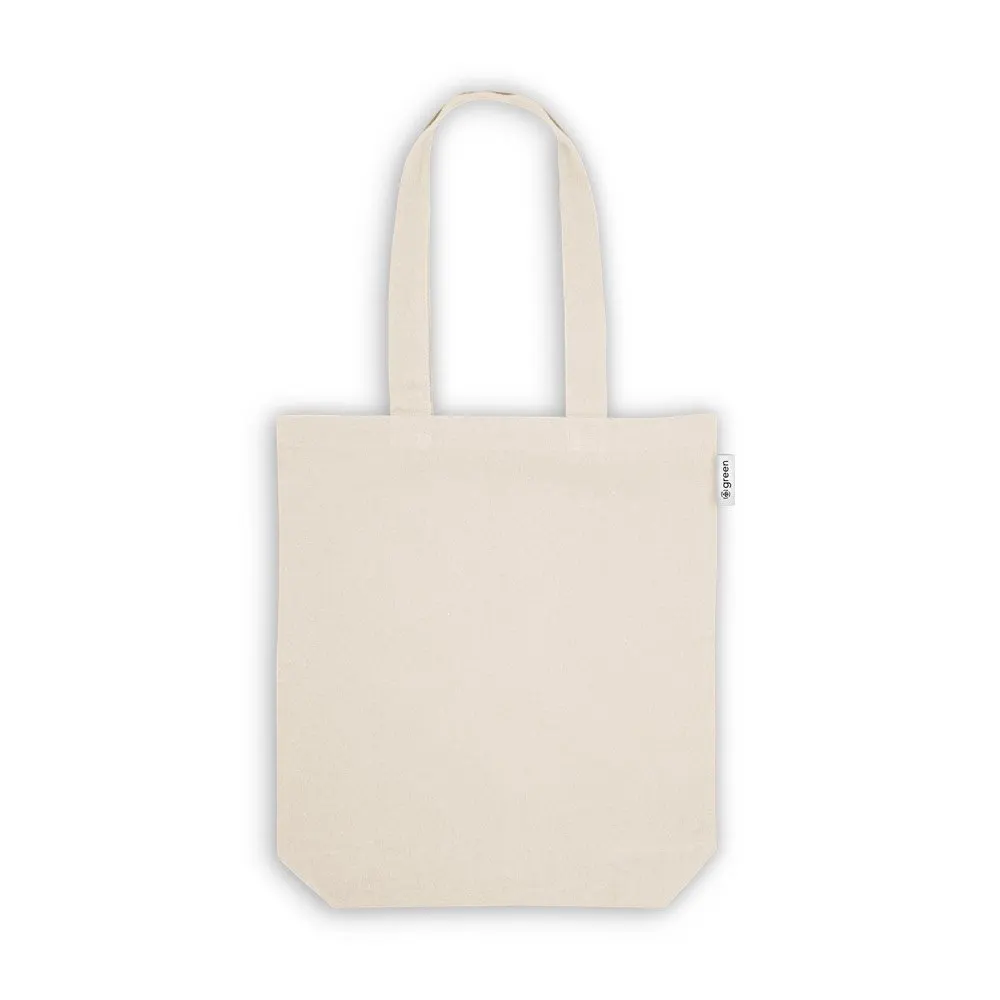 Sacola em 50% algodão, 30% algodão reciclado e 20% poliéster reciclado (220 g/m²)