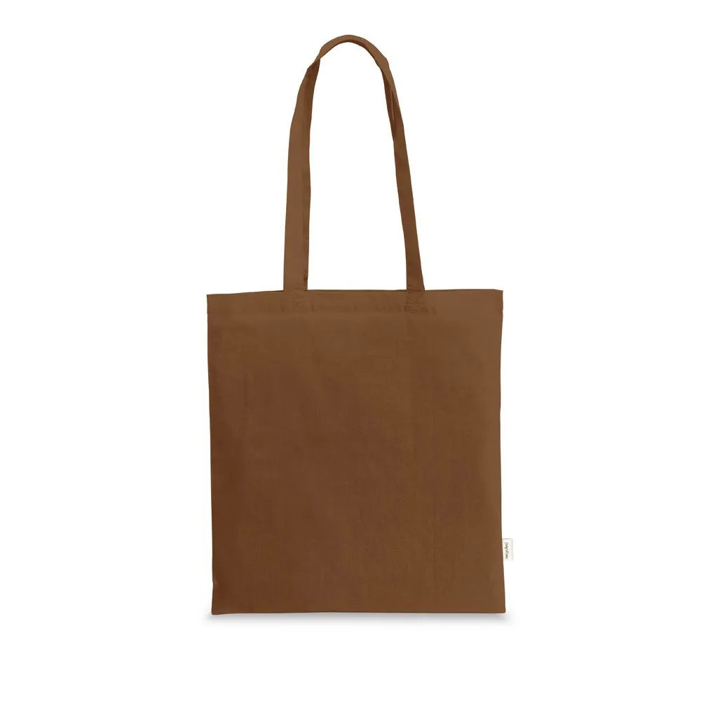 Sacola em 70% algodão reciclado e 30% poliéster reciclado (180 g/m²) sem tingimento