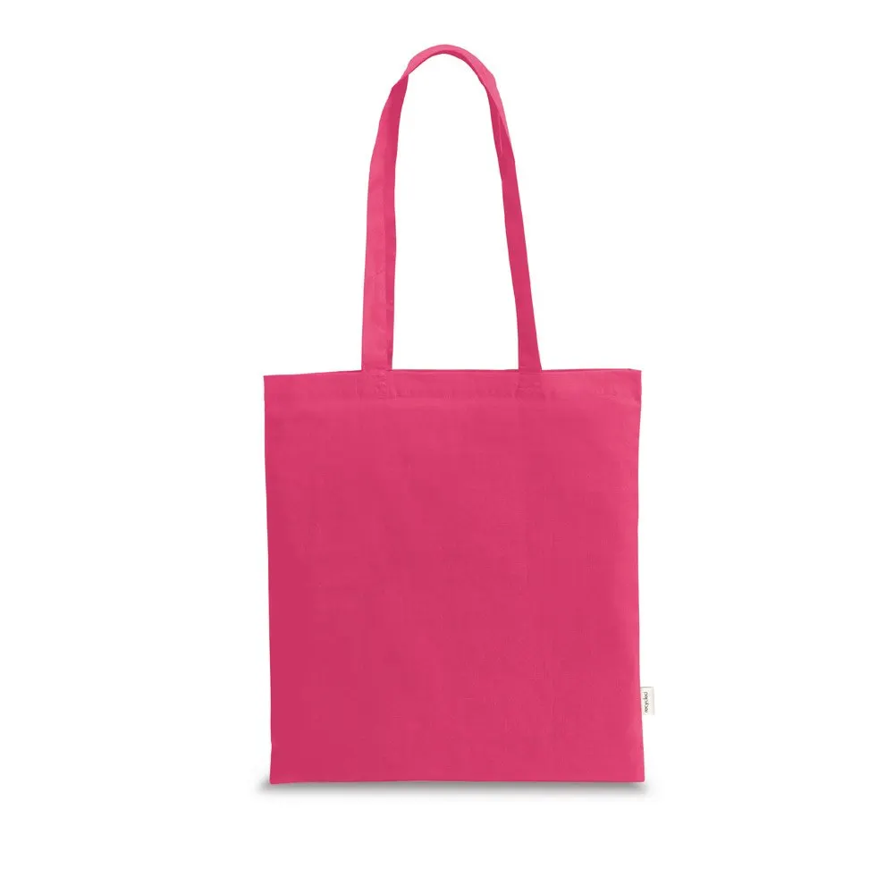Sacola em 70% algodão reciclado e 30% poliéster reciclado (180 g/m²) sem tingimento