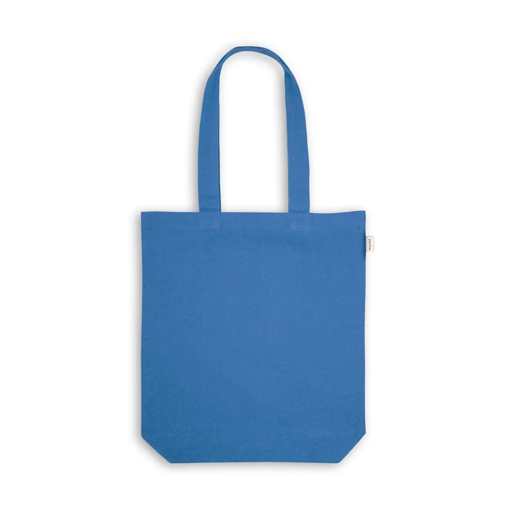 Sacola em 70% algodão reciclado e 30% poliéster reciclado (220g/m²) sem tingimento
