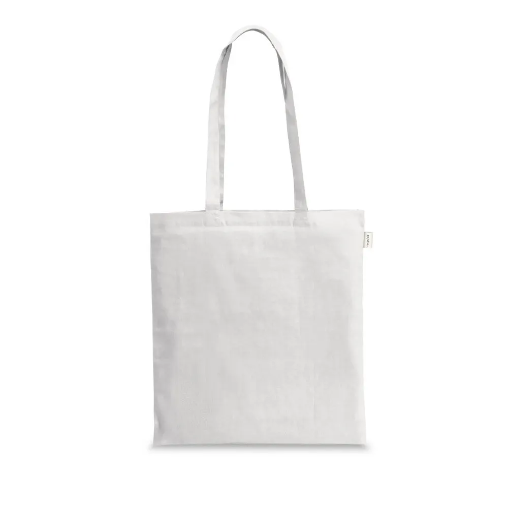 Sacola em algodão reciclado e poliéster reciclado sem tingimento (140 g/m²) sem tingimento