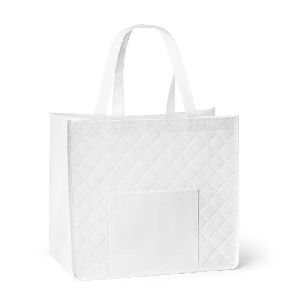 Sacola em non-woven laminado (110 g/m²) com bolso frontal