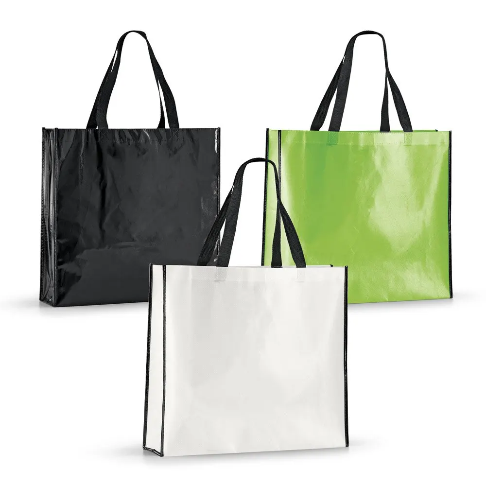 Sacola em non-woven laminado (120 g/m²) com laminação brilhante
