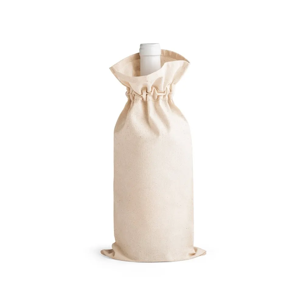 Sacola para garrafa em 100% algodão(180 g/m²)