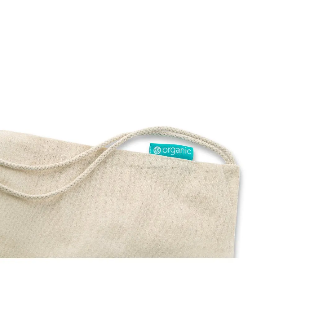 Sacola tipo mochila em algodão orgânico (120 g/m²)
